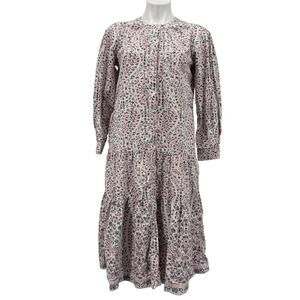 Anthropologie Pilcro Marta Maxi Dress Womens XSP Floral Corduroy Prairie Cottage